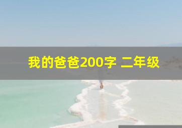 我的爸爸200字 二年级